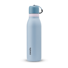Owala light-blue 18oz FreeSip Twist water bottle.